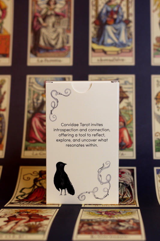 Corvidae Tarot back of box