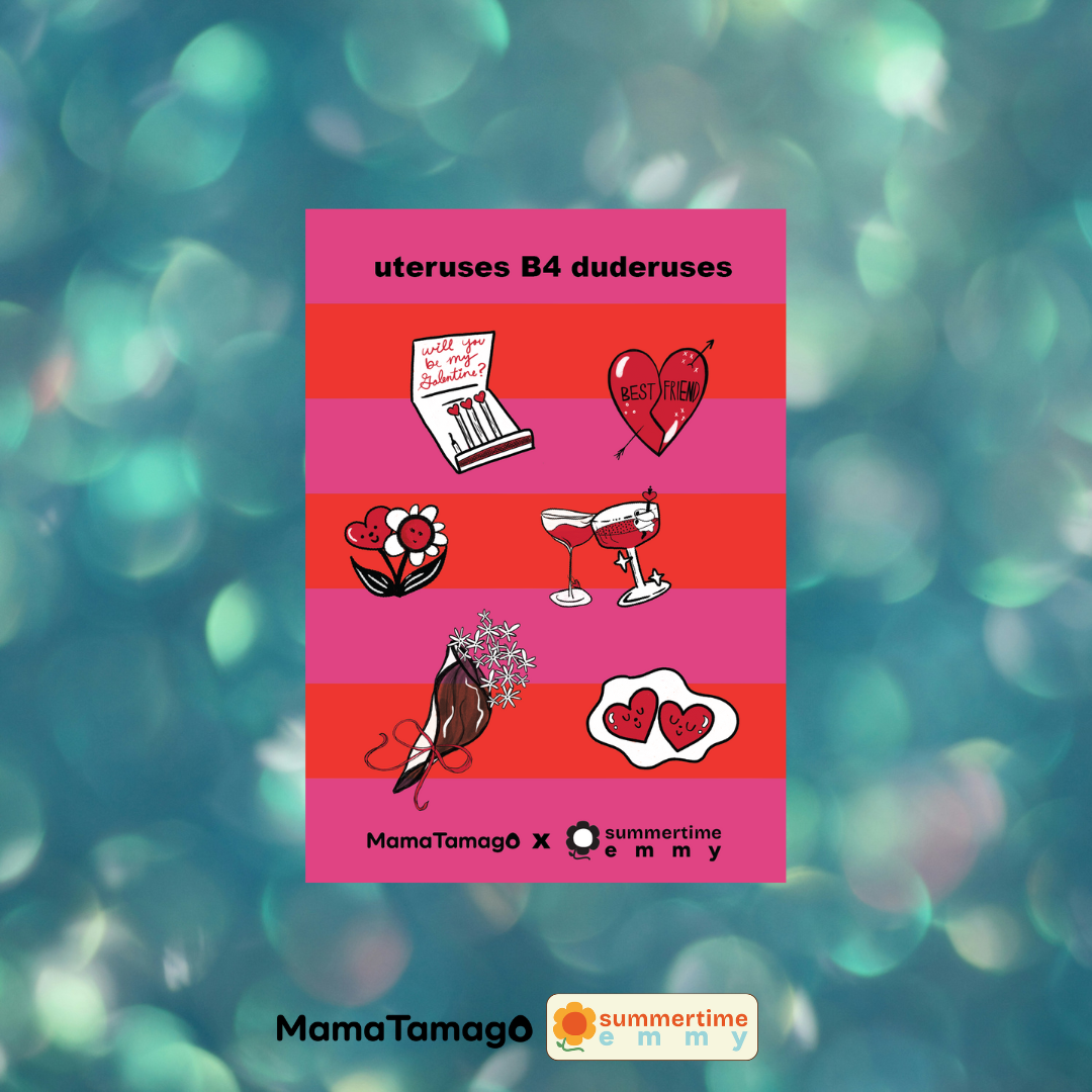 Pink and Red Galentine's Day Digital Downloadable Sticker Sheet