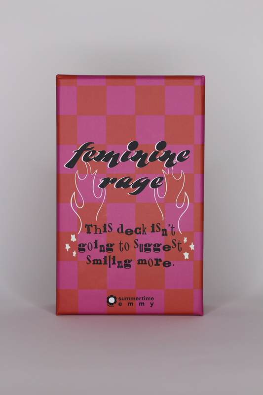 Feminine Rage tarot deck box