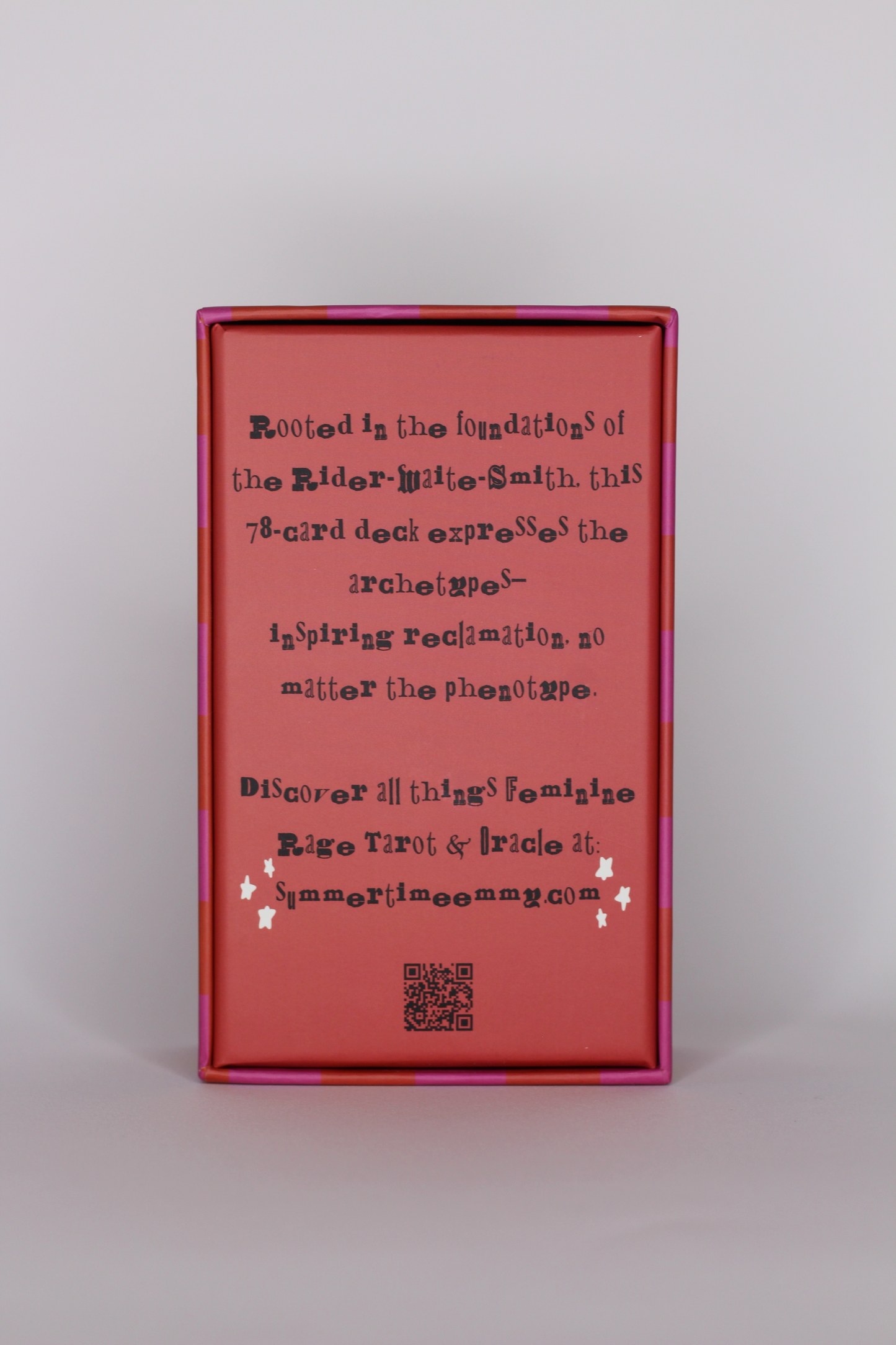 Feminine Rage tarot back of box