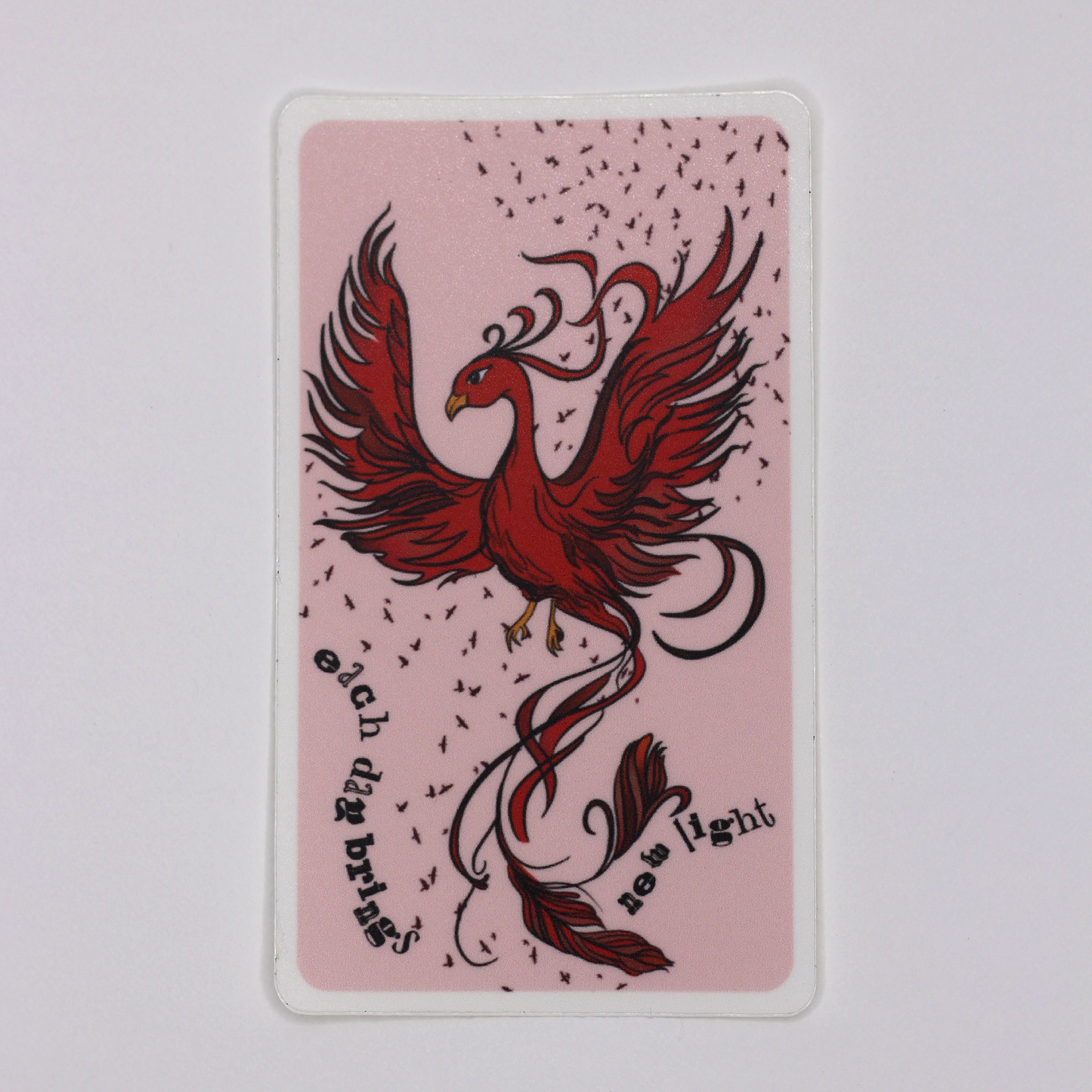 Feminine Rage oracle sticker: "each day brings new light"