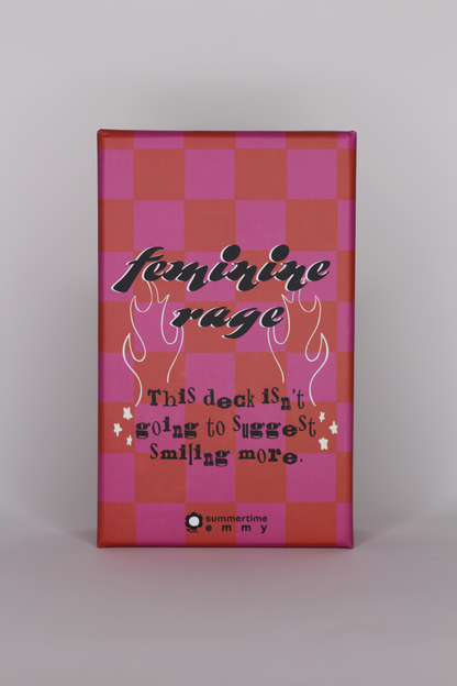 Feminine Rage tarot deck box