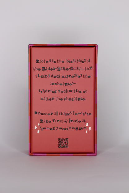 Feminine Rage tarot back of box