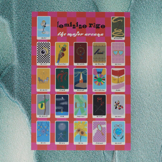 Feminine rage tarot major arcana art