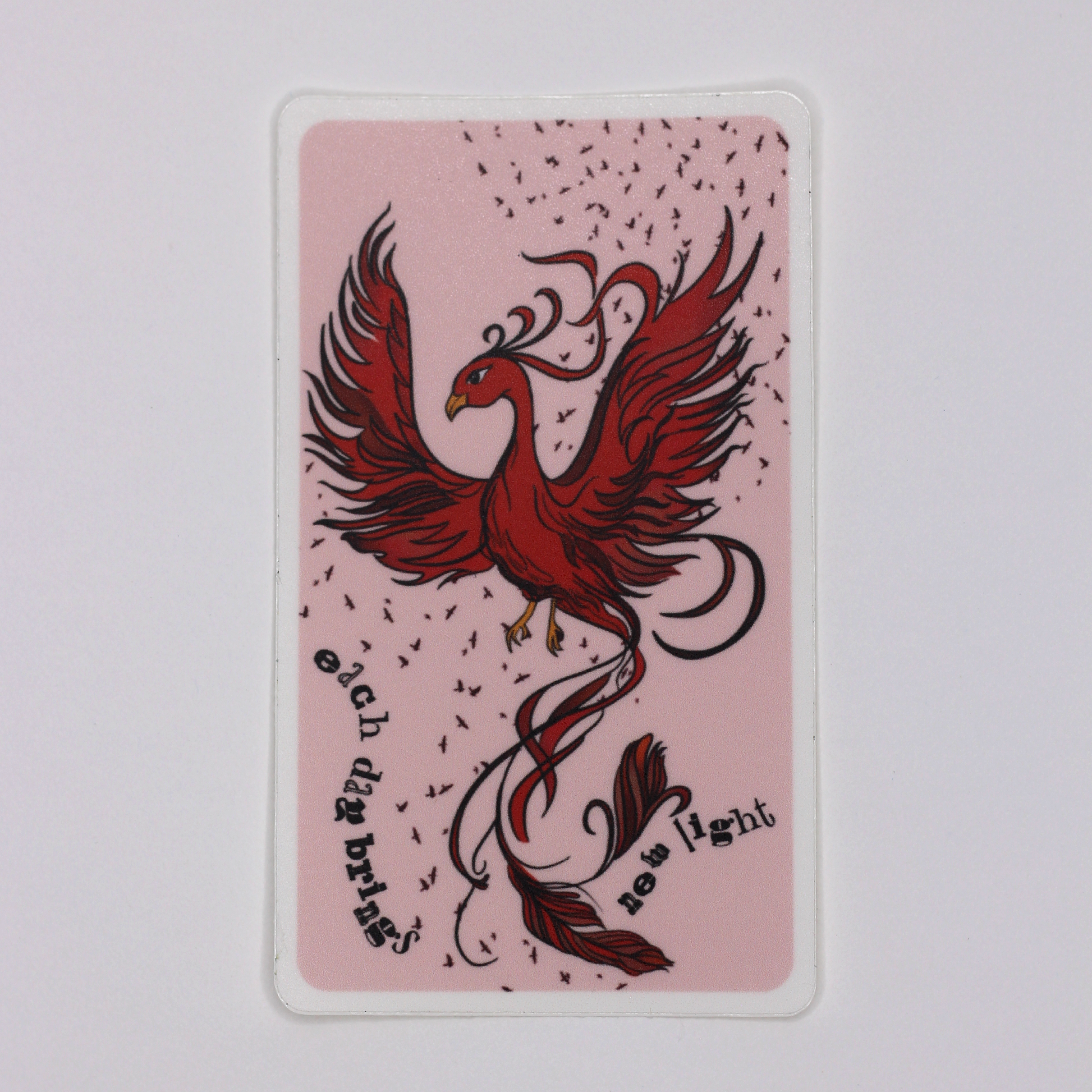 Feminine Rage oracle sticker: "each day brings new light"