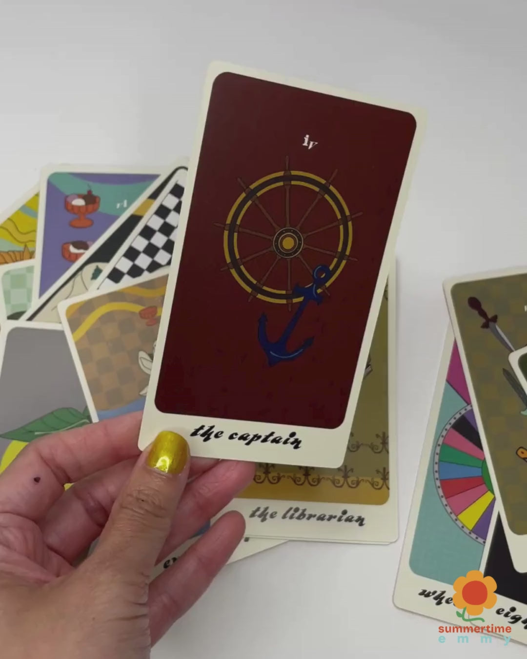 Feminine Rage tarot deck close up look