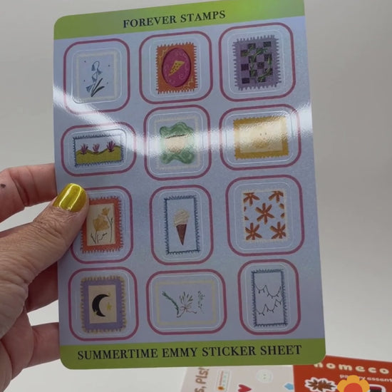 "forever stamps" glitter sticker sheet