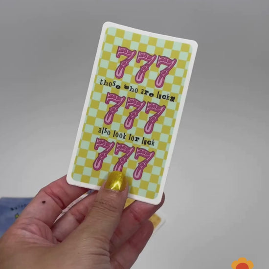 Feminine Rage oracle sticker: "lucky"